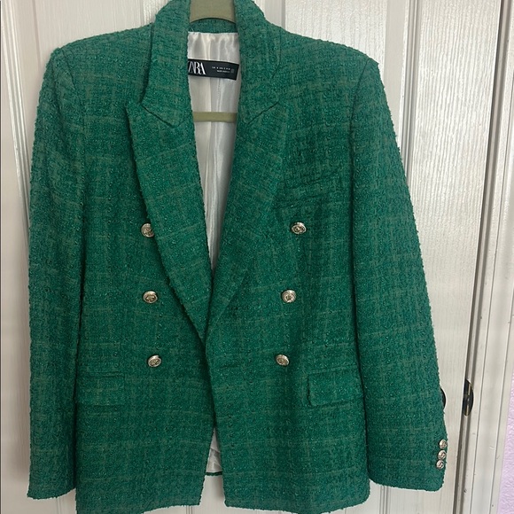 Green Double-Breasted Blazer - Picture 1 of 5